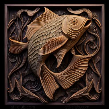 3D model st Gnatonem Peters fish (STL)